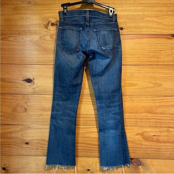 Current Elliott The Slim Bootcut Townie Raw Hem Mid Rise Jeans 23 - Picture 2 of 11